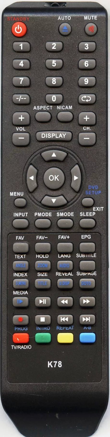 Пульт SHIVAKI K78 LCD TV