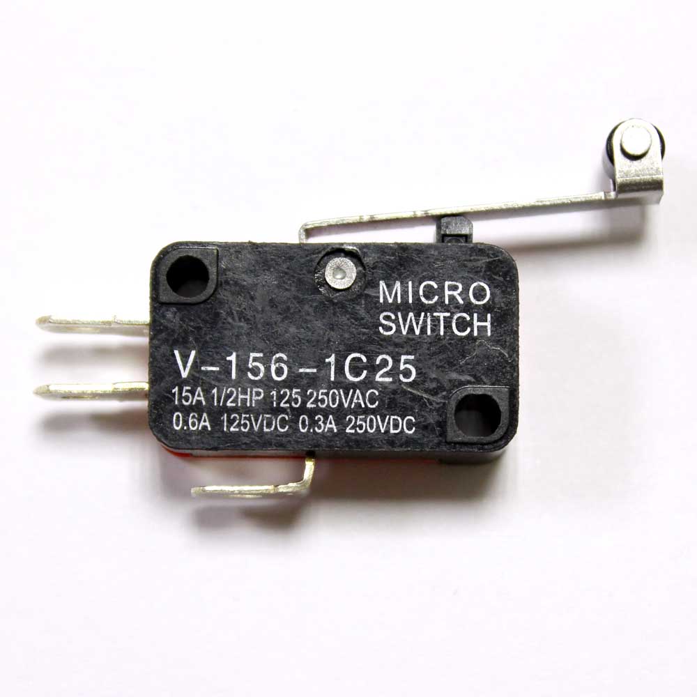 Переключатель концевой 28*15мм V-156-1C25, 15A 250V 3-конт планка 30мм с роликом