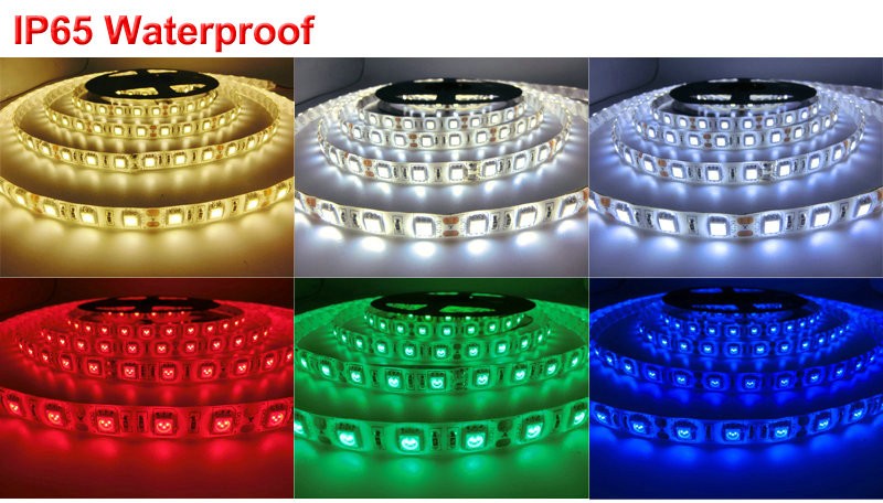 Лента светодиодная SMD5050, IP65, 60LED, теплый белый, 14,4W/метр, 10см