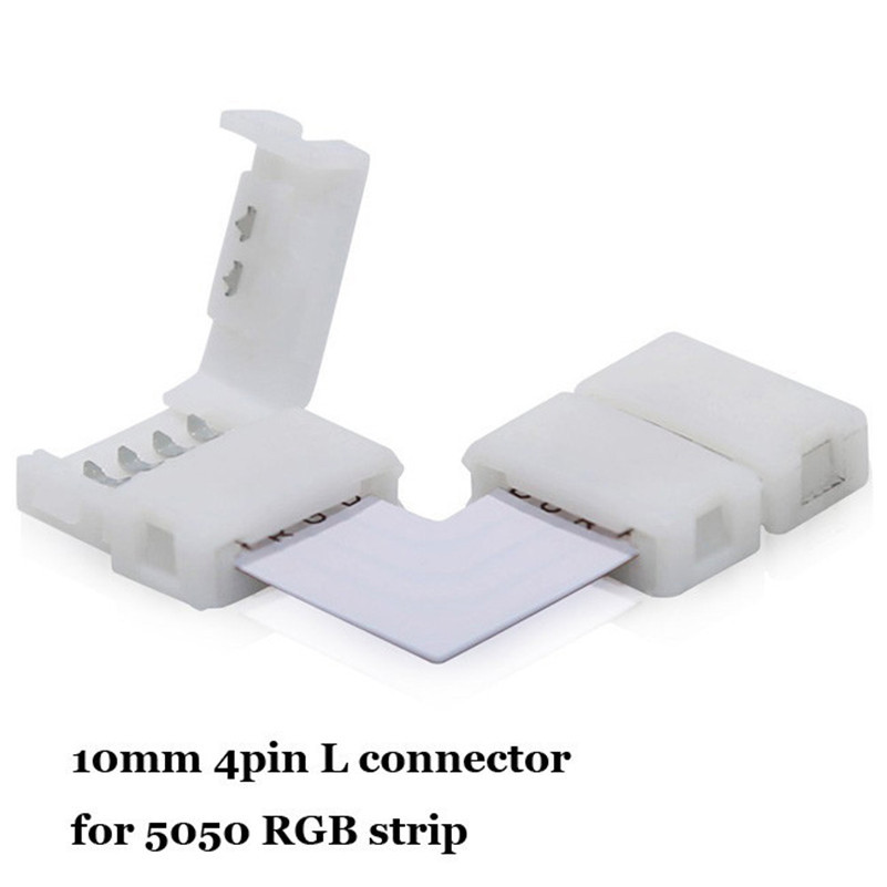 Коннектор для СЛ 10мм 4pin PC-L-PS IP20 угловой RGB