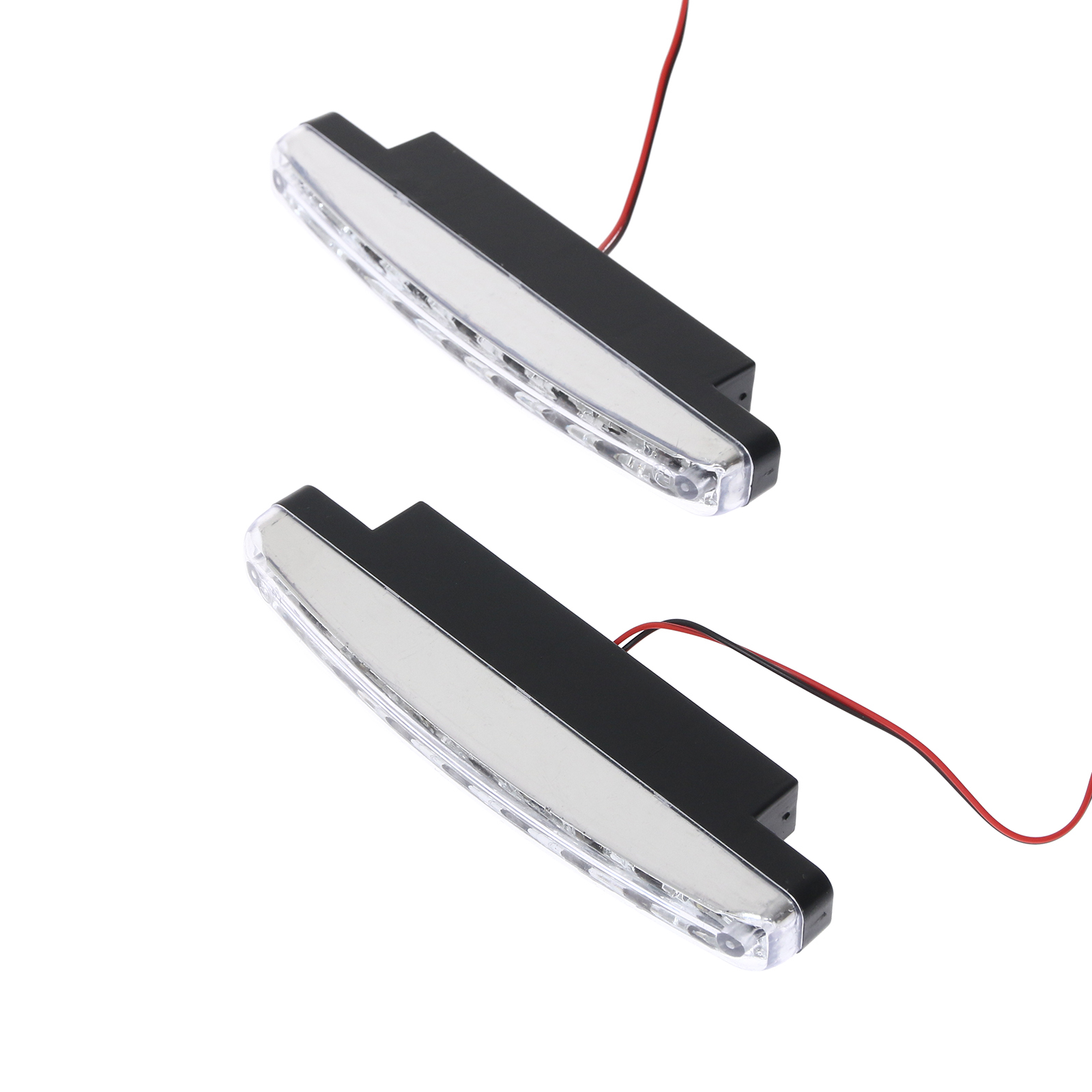 Фары светодиодные 12V, 24Вт, 8LED, 6500К, провод 80см, 2шт