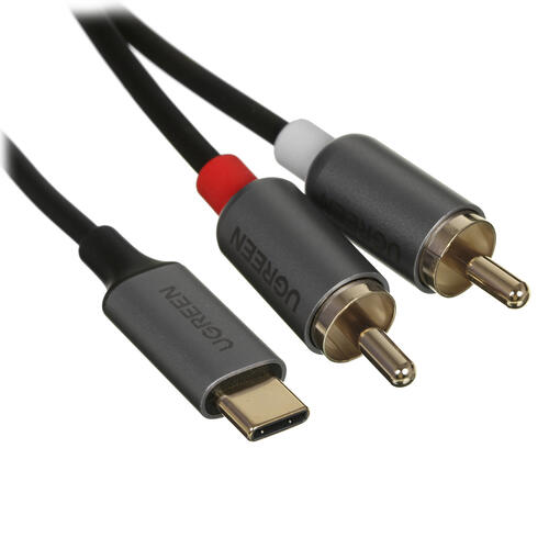 Шнур шт.Тип-С - 2шт.RCA 1м, красный, 5-939