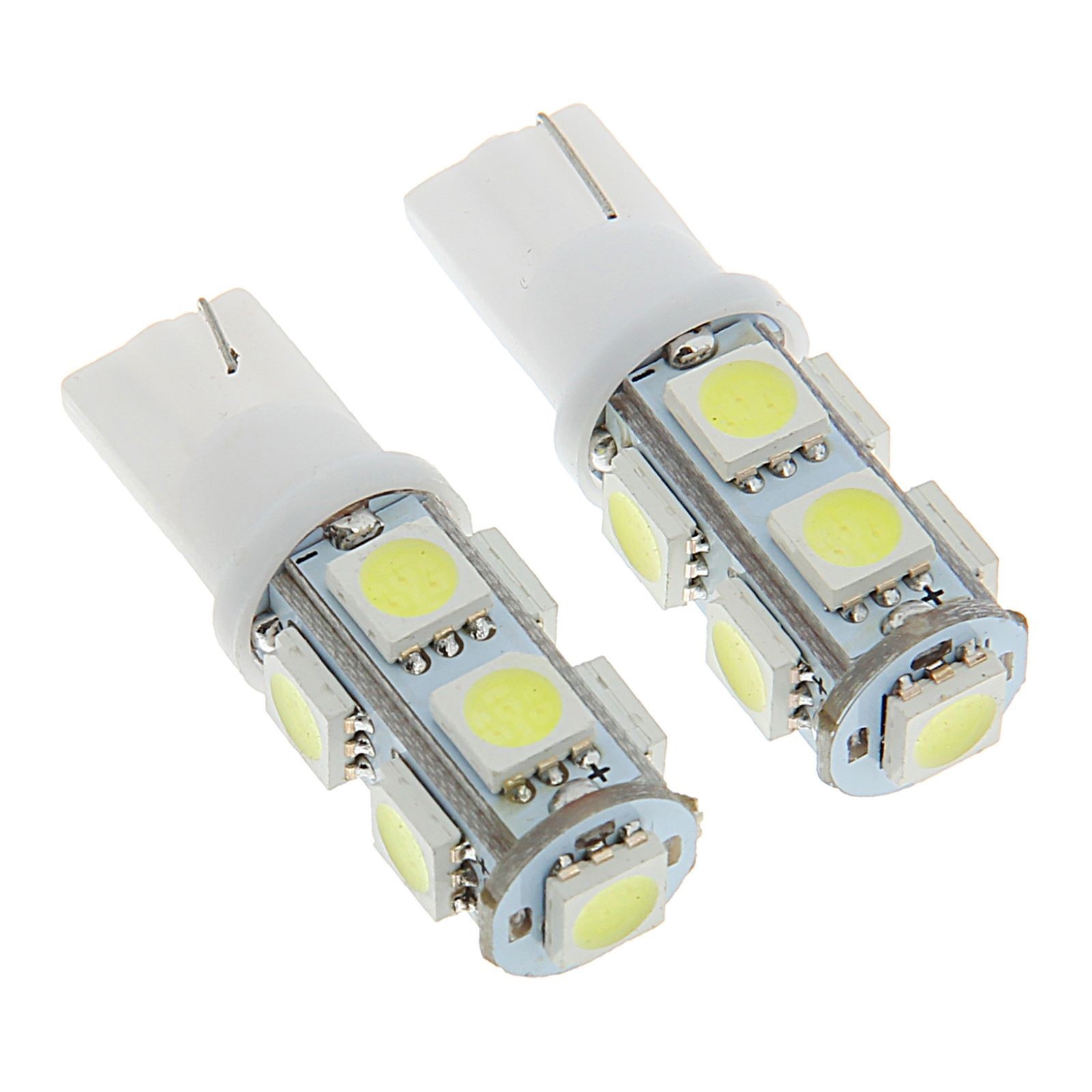Автолампа светодиодная Т10 W5W, 12V, 9 SMD 5050, набор/2шт