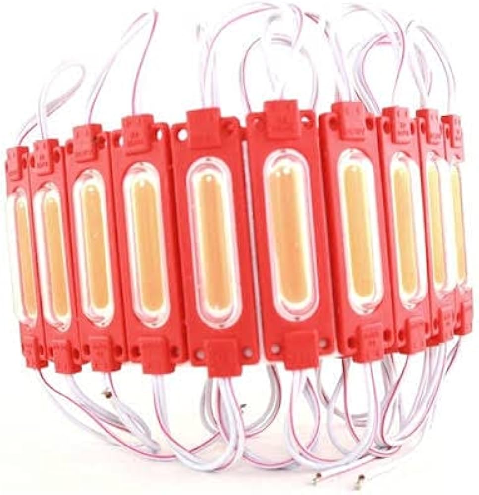 Модуль светодиодный COB, 1,8-2Вт, 190Lm, IP65, 12V, 70*18*3мм, КРАСНЫЙ