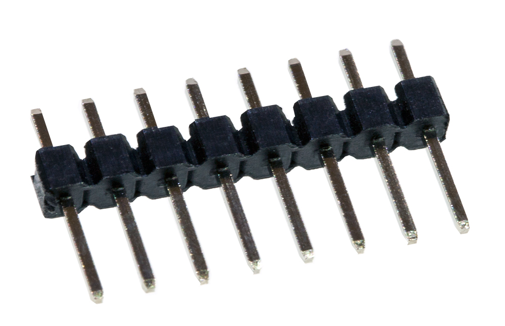 Соединители штыревые 1*8pin однорядная вилка на плату 2,54мм перемычка