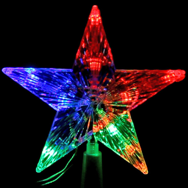 Звезда елочная светодиодная 15см 10LED RG/RB