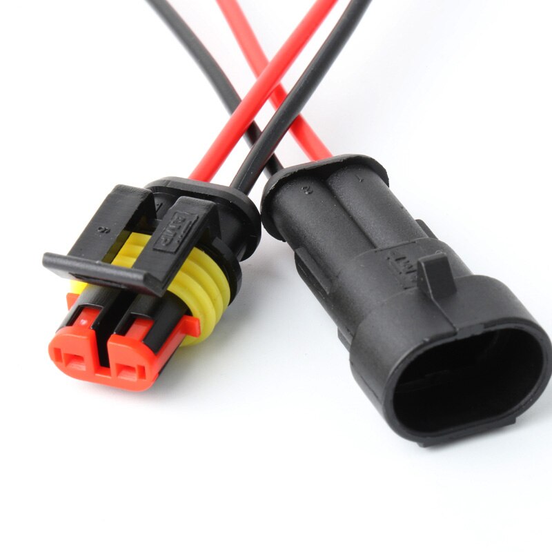 Коннектор 2pin шт+гн провод 5см IP67 DJ7021-1,5-11/21 авто