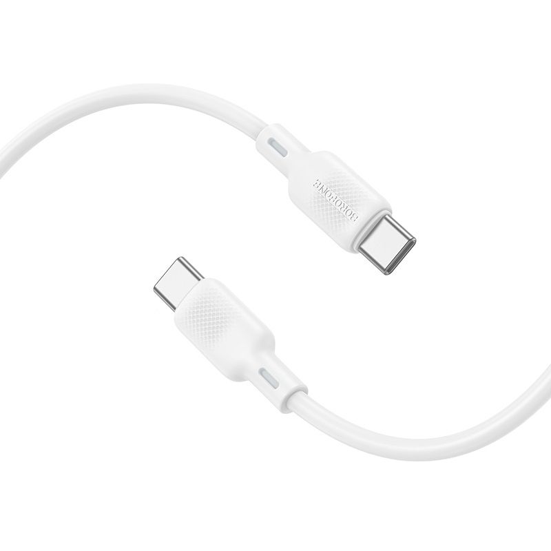 Шнур шт.Тип-С - штUSB Borofone BX113, 3A, 1м силиконовый, белый