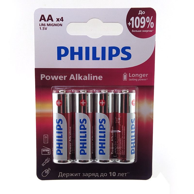 Элемент питания Philips Power АА LR6 1шт