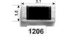 Резистор 1206 smd 0,25Вт 3,1*1,6мм 2,7 кОм
