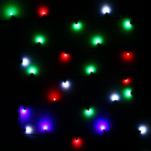 Гирлянда 'Метражная' Полусфера 7м нить темная, LED-50-220V, контр. 8 р. МУЛЬТИ