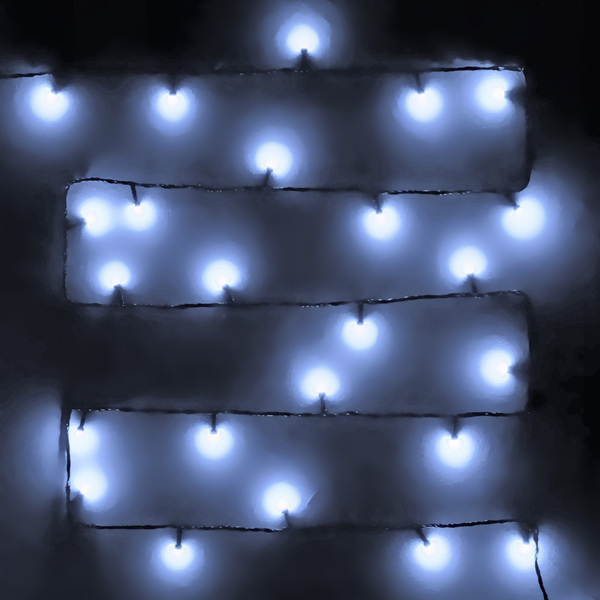 Гирлянда 'Метражная' Полусфера 7м нить темная, LED-50-220V, контр. 8 р. БЕЛЫЙ