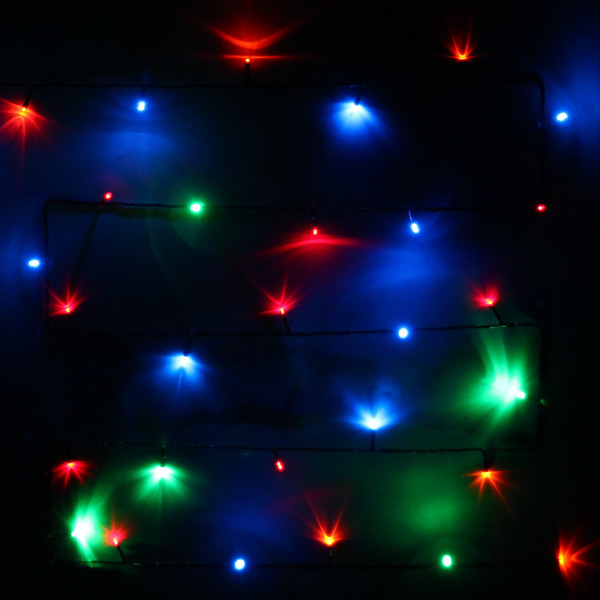 Гирлянда 'Метражная' 1,5м нить темная, LED-12-220V, МУЛЬТИ