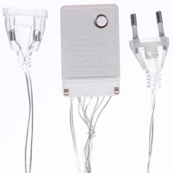 Гирлянда 'Занавес' Ш:3м В:2,5м нить силикон, LED-480-220V, контр. 8 р, ТЕПЛЫЙ БЕЛЫЙ
