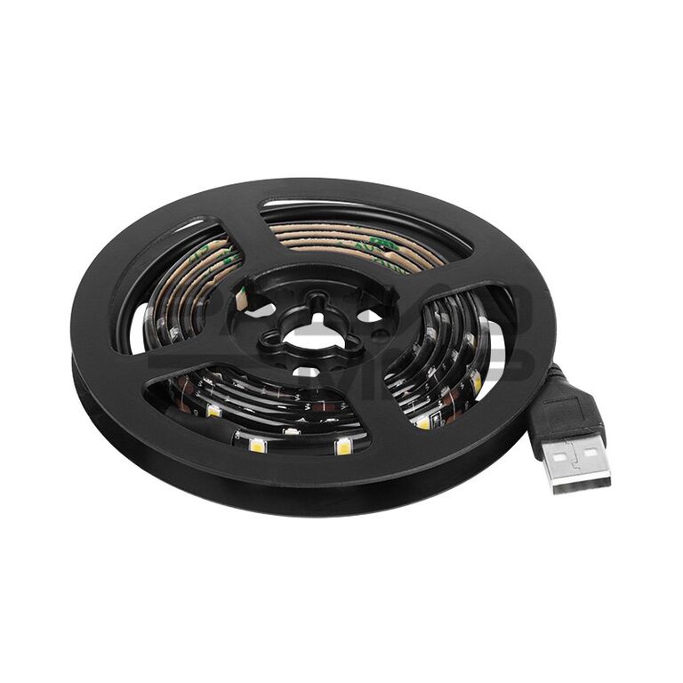 Лента светодиодная SMD2835, IP65, 60LED, 5V, 8мм, с USB коннектором, СИНИЙ, 1м 141-383