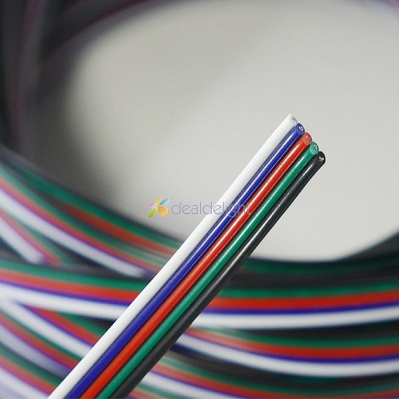 Провод для RGB светодиодной ленты 5pin 1,0мм медь