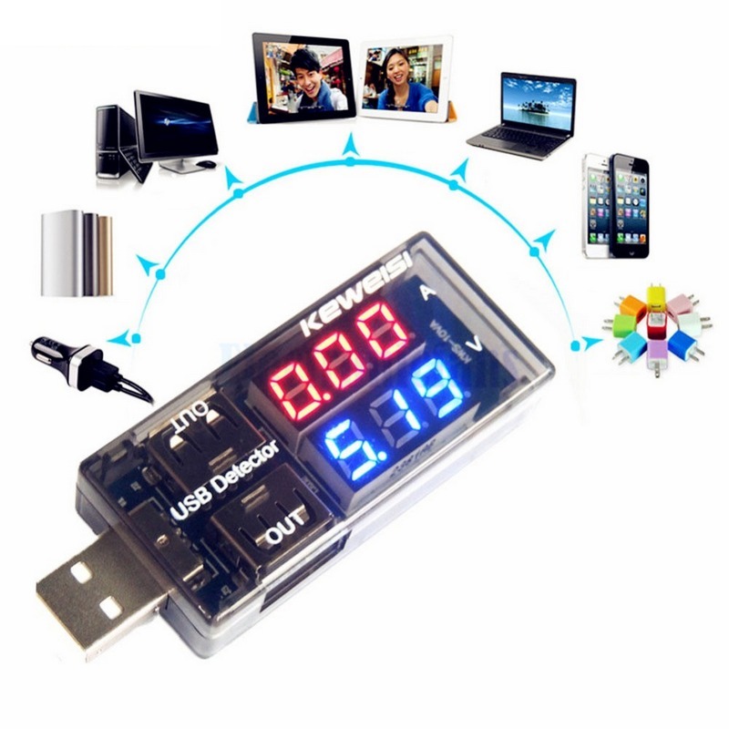 Тестер USB Вольтметр (3-7В +-1%) + Амперметр (0-3А  +- 1%) 2гнUSB