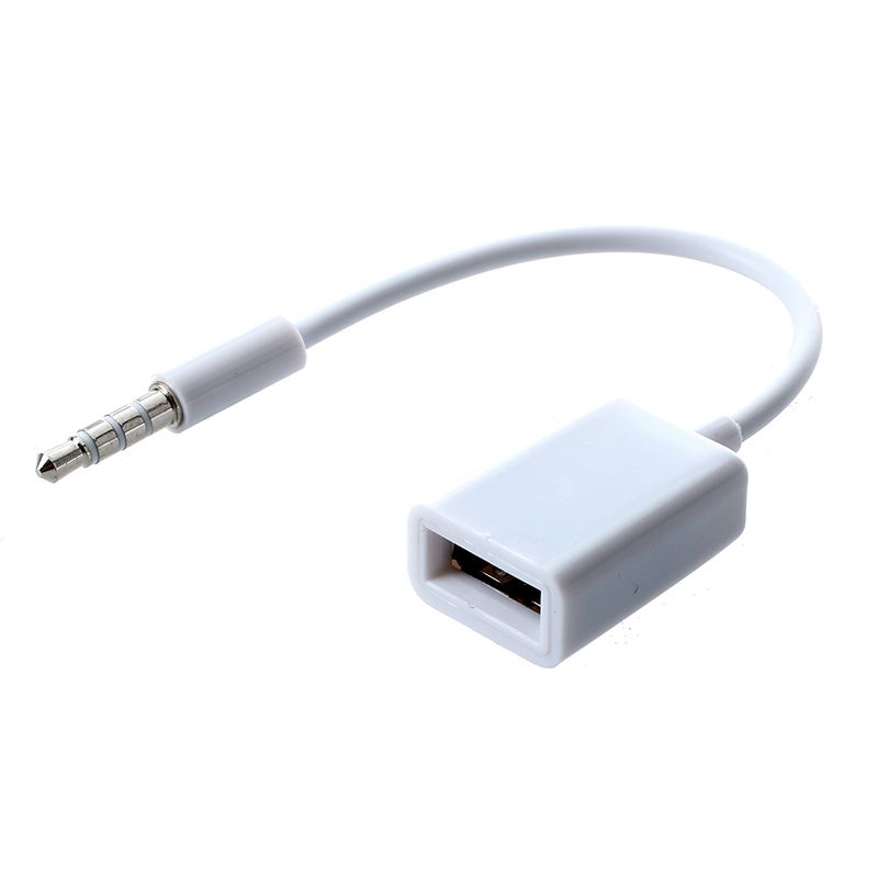 Шнур-Переходник-Адаптер шт.3,5мм (4pin) - гн.USB2.0 10см для ато MP3