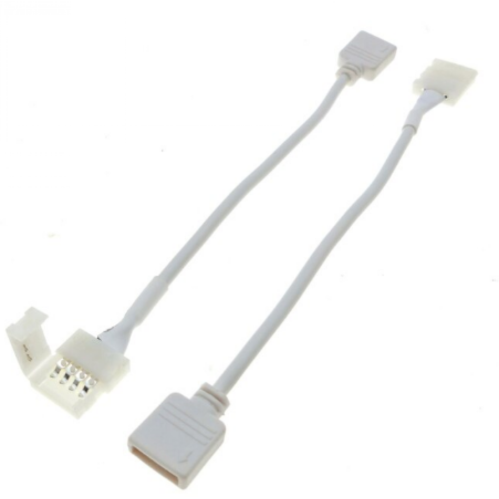 Коннектор для СЛ 10мм 4pin на гнездо игла 10мм 4pin , провод 100мм для 3528/5050 RGB