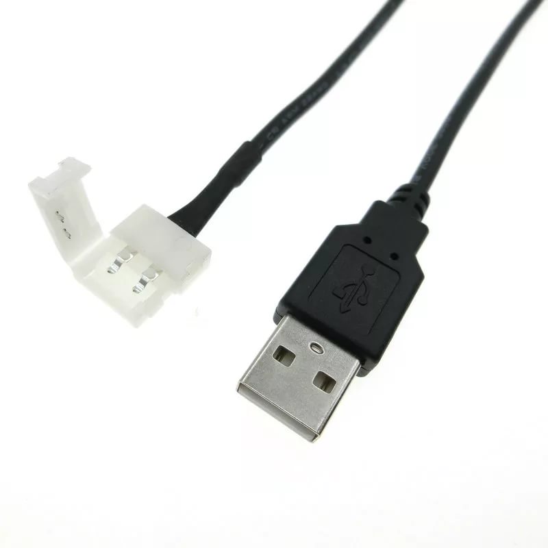 Коннектор для СЛ игла 8мм 2pin на штекер USB, 5V, провод 100мм