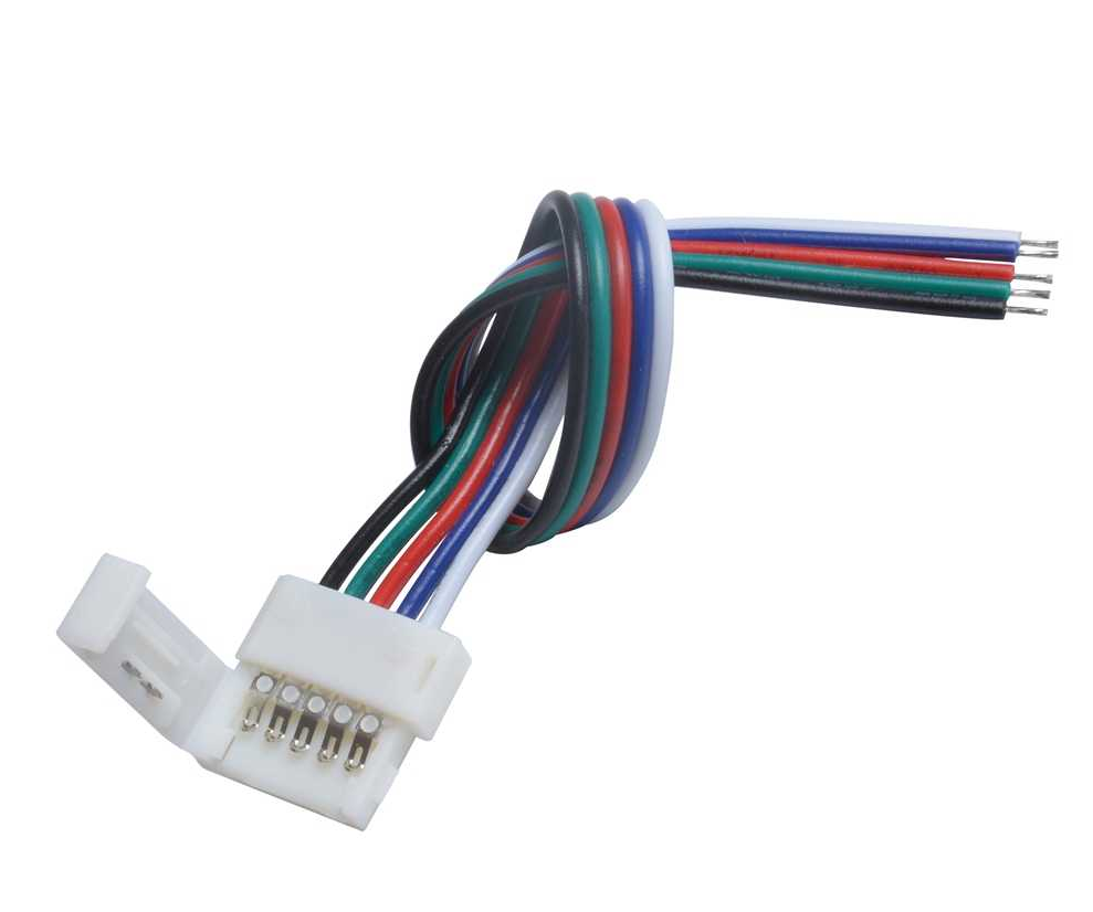 Коннектор для СЛ 10мм 5pin PC-провод RGBW