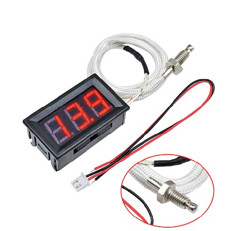 Термометр электронный XH-B310 красный DC 12В -30*+800градС встраеваемый с температурным датчиком типа K под болт