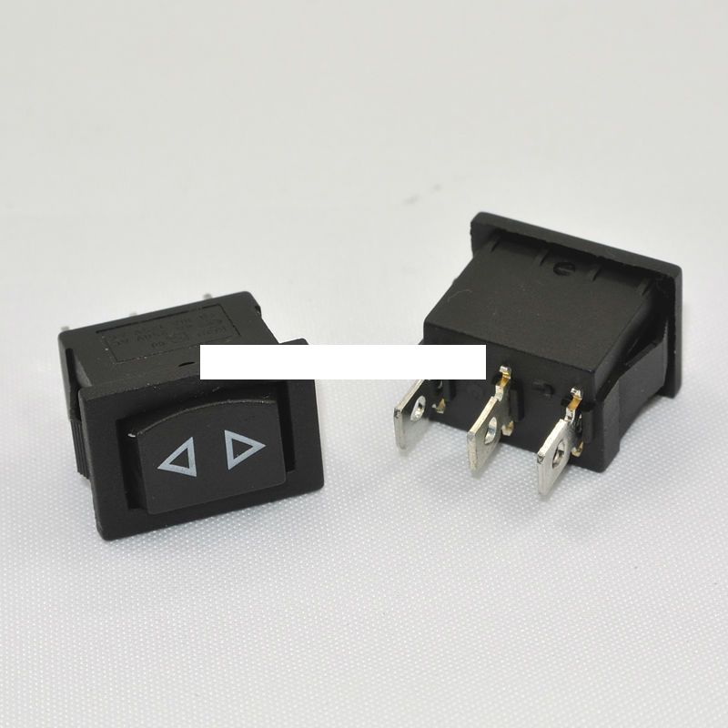 Переключатель без подсветки 19*15*12мм 10A/125V 6A/250V on-of-on черный прямоуг.
