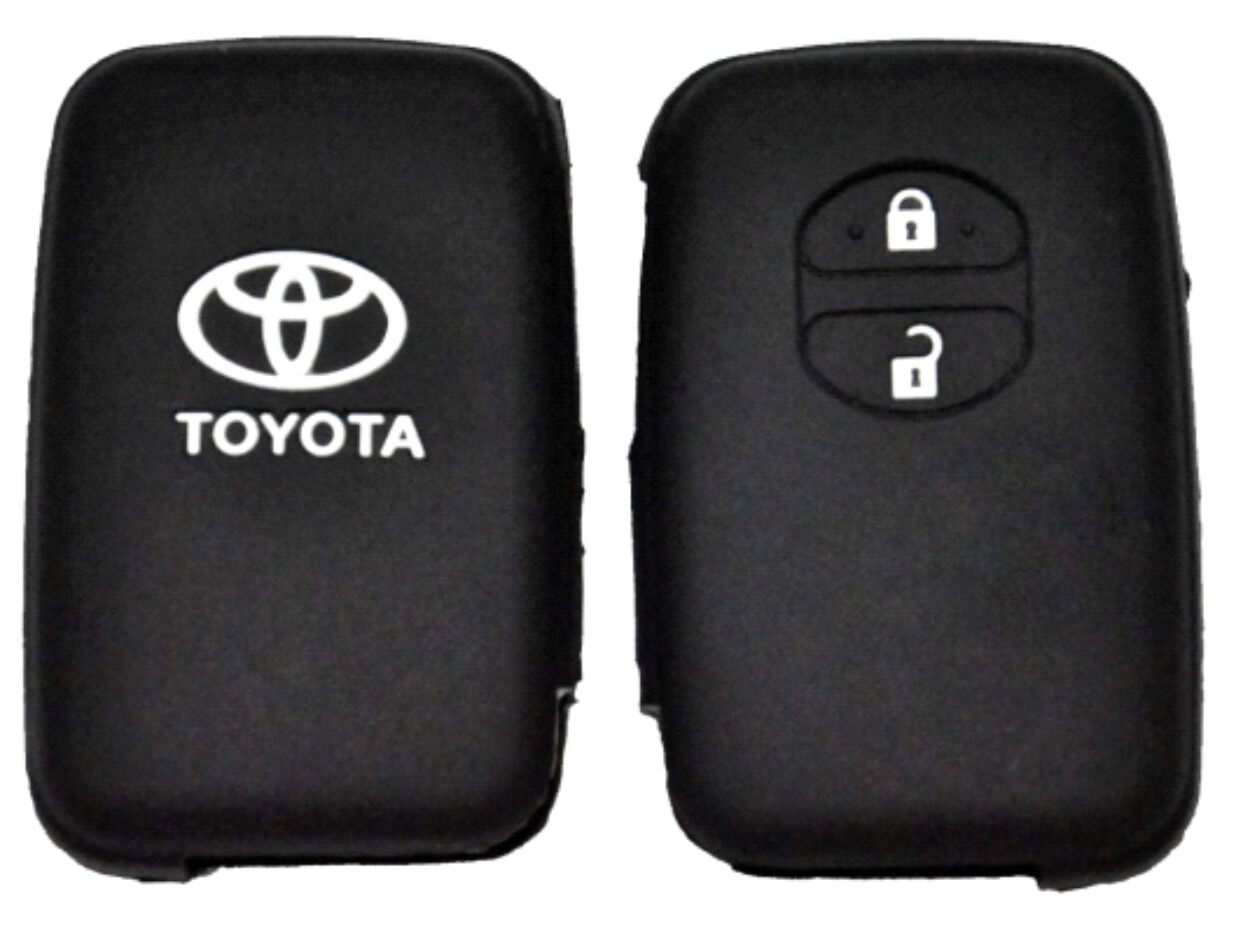 Чехол силиконовый для смарт-ключа Toyota Land Crusier Prado 150,200, Prius, RAV4, Highlander, 2 кнопки
