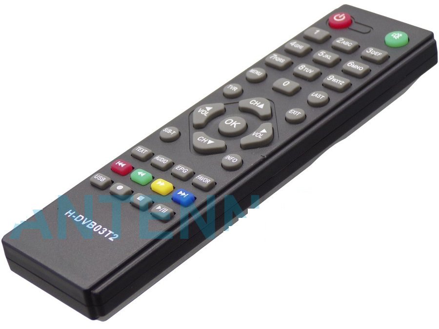 Пульт для ресивера универсальный DVB-T2 World Vision  T37, T57, T57M, T57D Hyundai H-DVB03T2, D-Color, Rolsen RDB-513/514/517/527/528