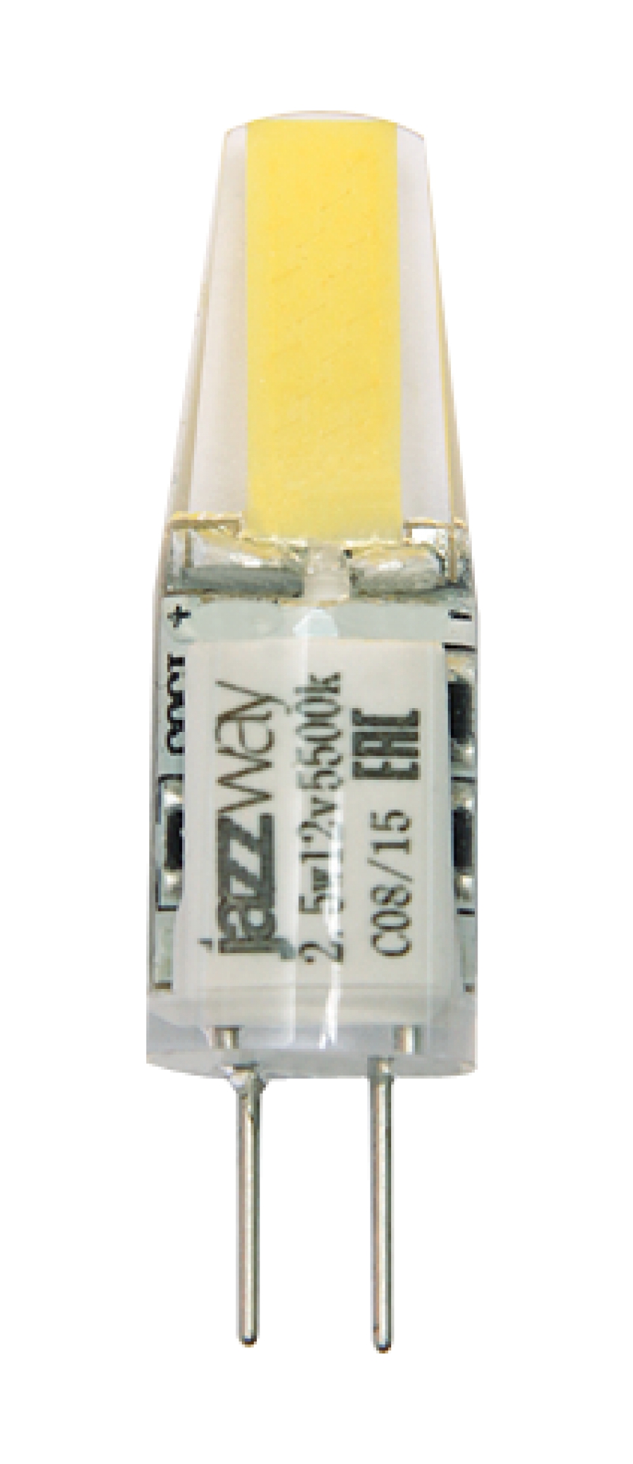 Лампа светодиодная 3W G4 12V COB LED 6000-6500K 35*10мм угол 360° DC