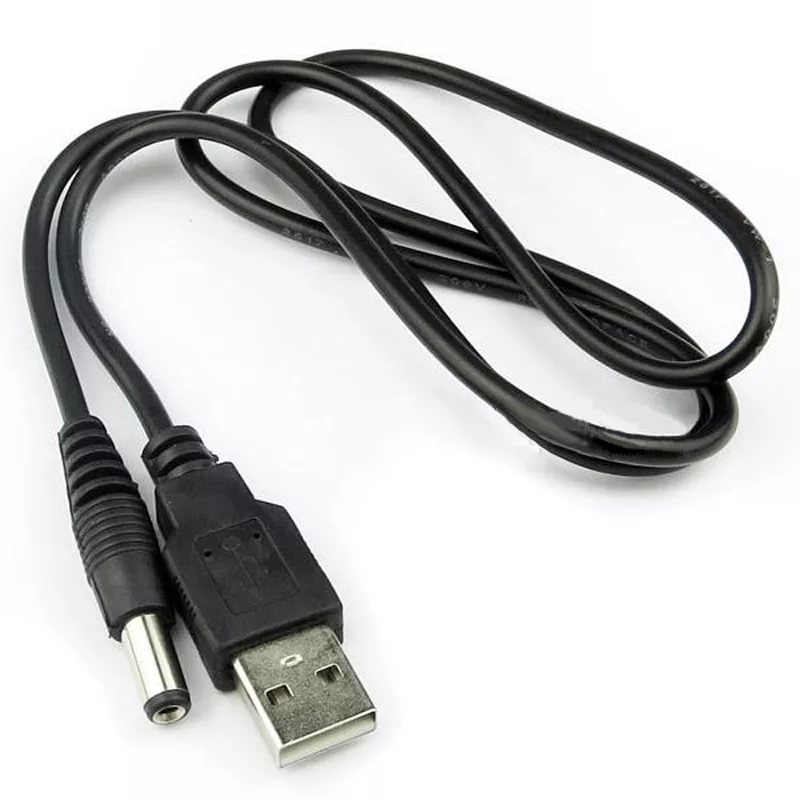 Шнур питания шт.2,1*5,5мм - шт.USB (А) 1,5м 18-0231