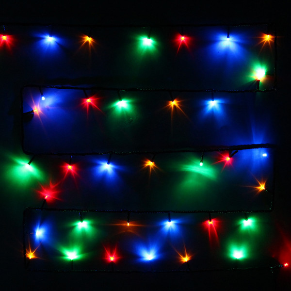 Гирлянда УЛИЧНАЯ 'Метражная' 25м нить темная, LED-300-220V, контр. 8 р. МУЛЬТИ