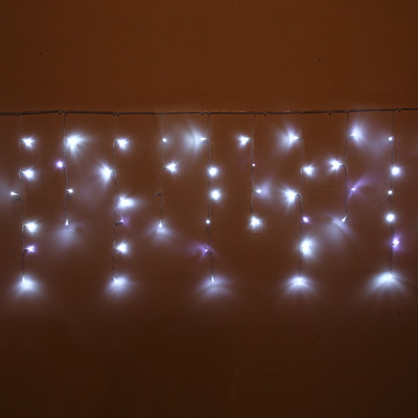 Гирлянда 'Бахрома Мерцание'  Ш:3м В:0,3/0,5м нить силикон, LED-120-220V, авторежим., БЕЛЫЙ