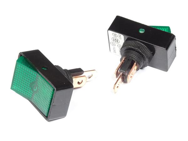 Переключатель с подсветкой ASW-11D on-off, 3pin , 20A,12V