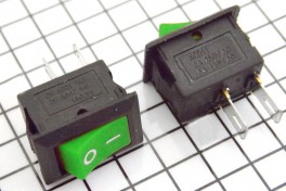 Переключатель без подсветки SMRS-101-1C2 KCD1-101 2pin 250V 3А on-off 15*10мм прямоуг.