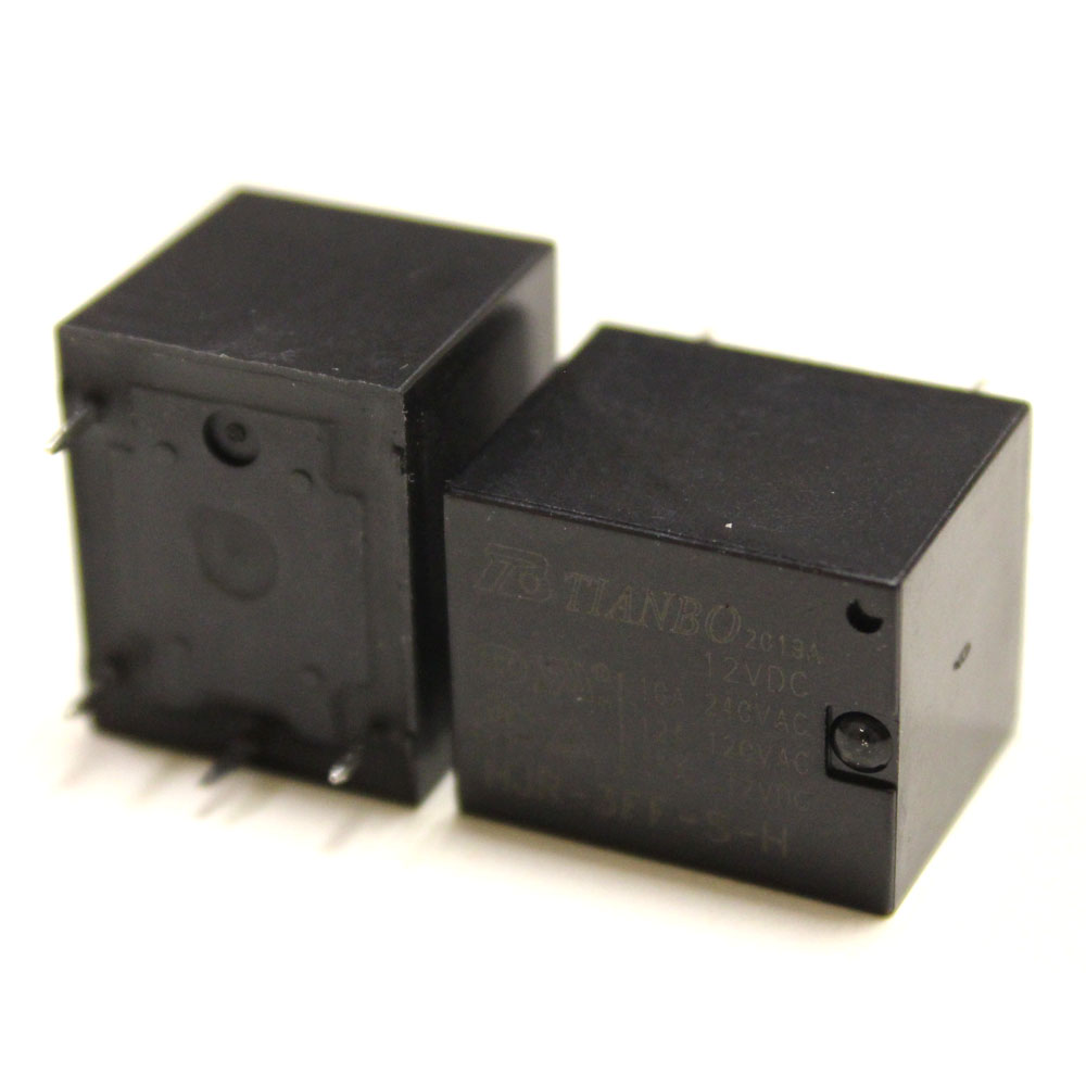 Реле 12V 10A HJR-3FF (DC12V-10A-1C) 19*15,5*15,5мм 5pin под пайку
