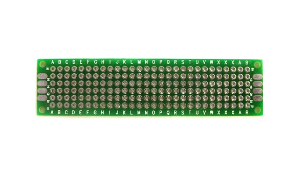 Плата макетная 2 сторон. 20*80мм цветной стеклотекстолит