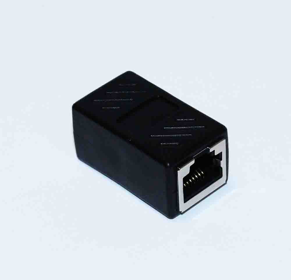 Переходник RG45 гн8P8C - гн8P8C Cat5E/Cat6, черный