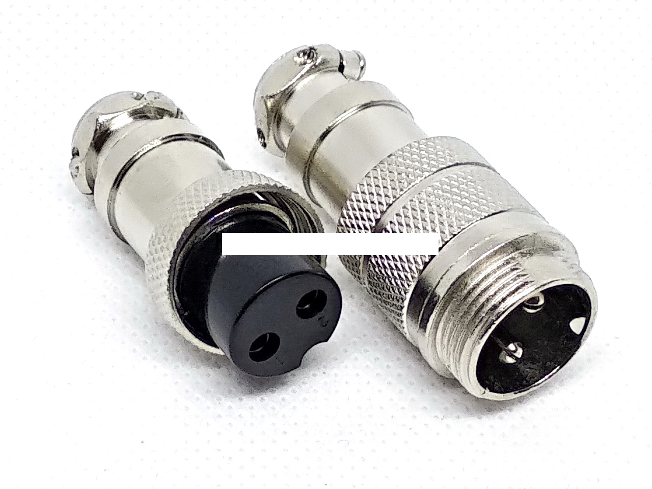 Штекер+гнездо MIC16 2pin 16мм 7А 125В шт-кабель/гн-кабель (пара)