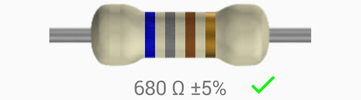 Резистор имп. 0,5Вт 680 Ом