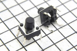 Микрокнопка 4pin 6*6мм h7мм, ручка-4мм гориз.