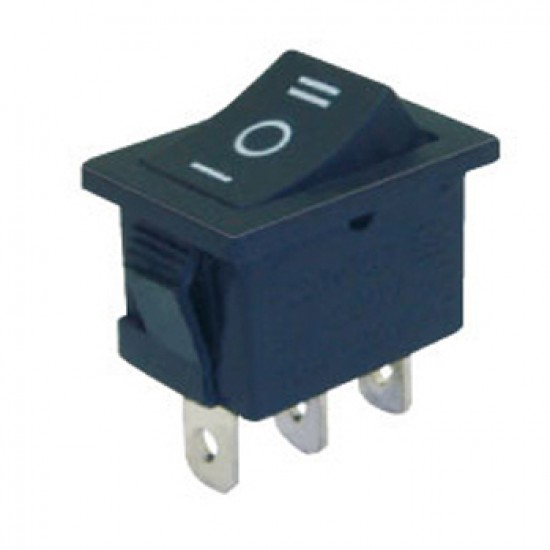 Переключатель KCD1-106/DW MRS-123A 3pin 6А 250V on-off-on 20*13мм БЕЗ ФИКСАЦ