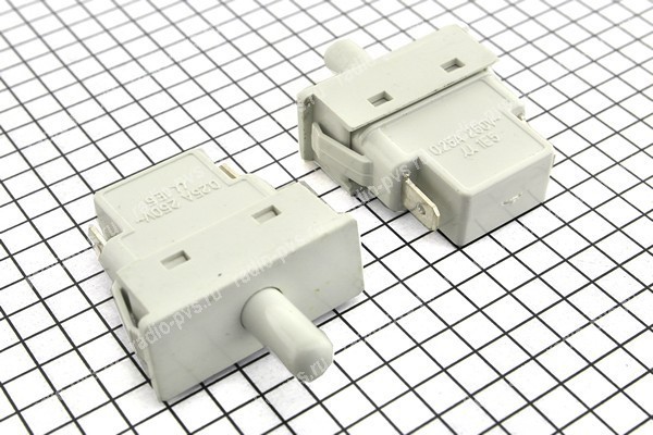 Кнопка без фиксации JHZ-2 прямоугольная (0,25A 220V) для холодильника РАЗМЫК