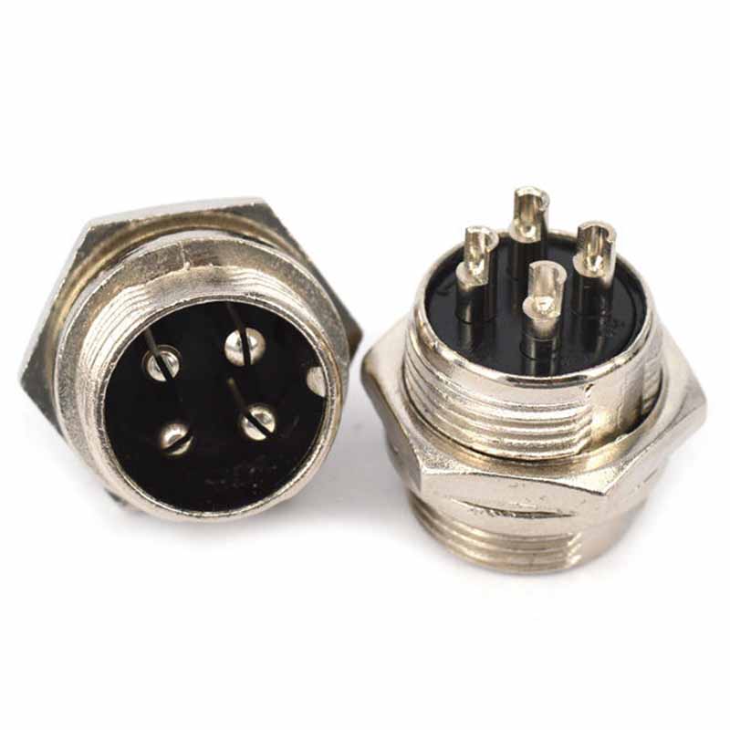Штекер MIC16 4pin 16мм 7А 125В на корпус, 1шт