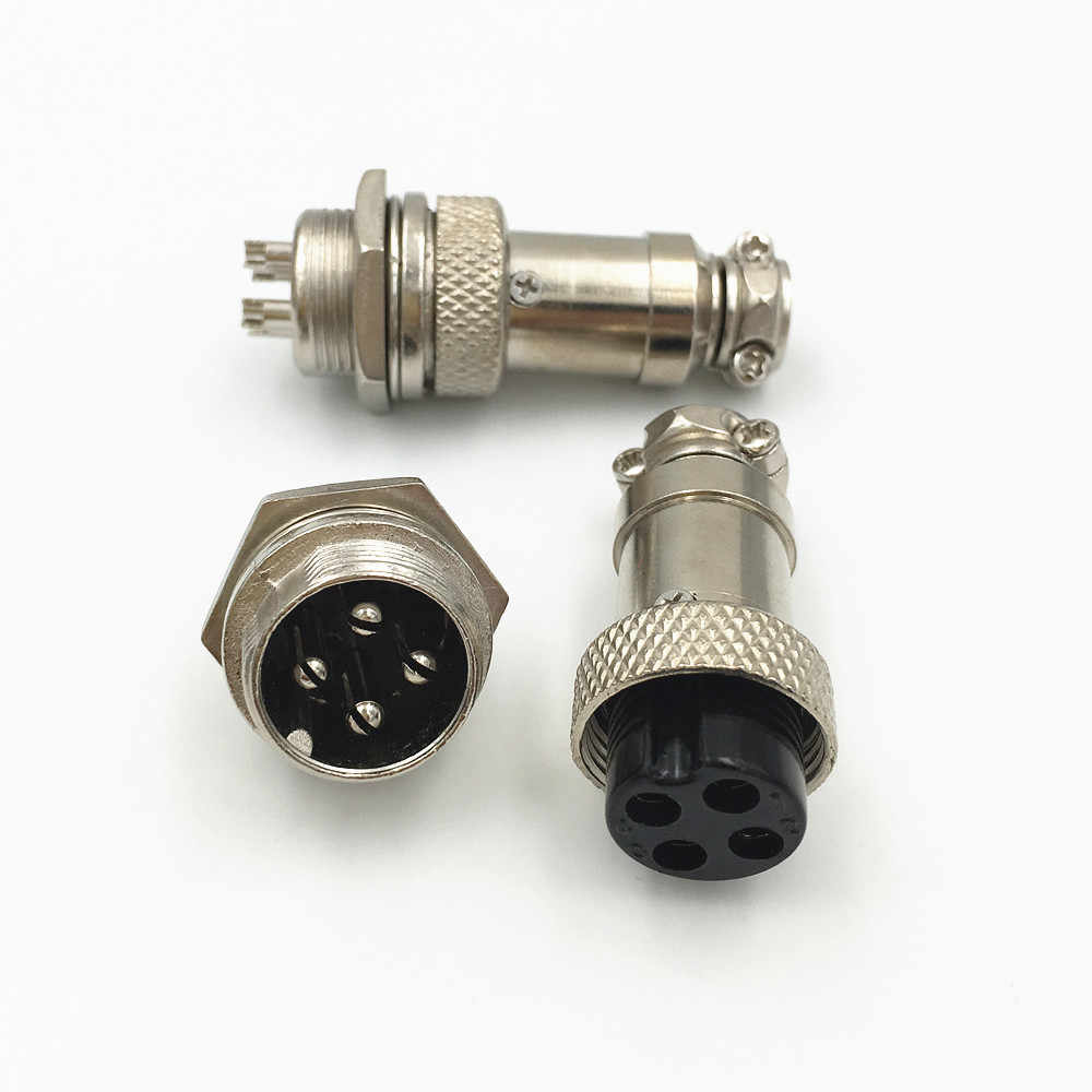 Штекер+гнездо MIC16 4pin 16мм 7А 125В шт-корпус/гн-кабель (пара)