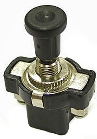 Кнопка c фиксацией норм.разомкн. ASW-05 L7 2pin 12В 10A чёрная с толкателем