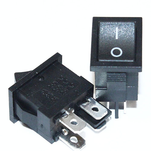 Переключатель без подсветки MRS-201-2 (KCD1-201-4), on-off 4pin. прямоуг. 21*15мм) 250В 6A