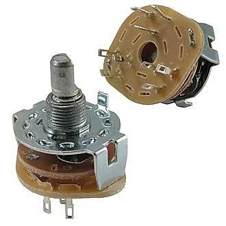 Переключатель галетный SR25-1-3-2, 125V 1A 3 положения, 2 направл. 36 гард. 31*25мм