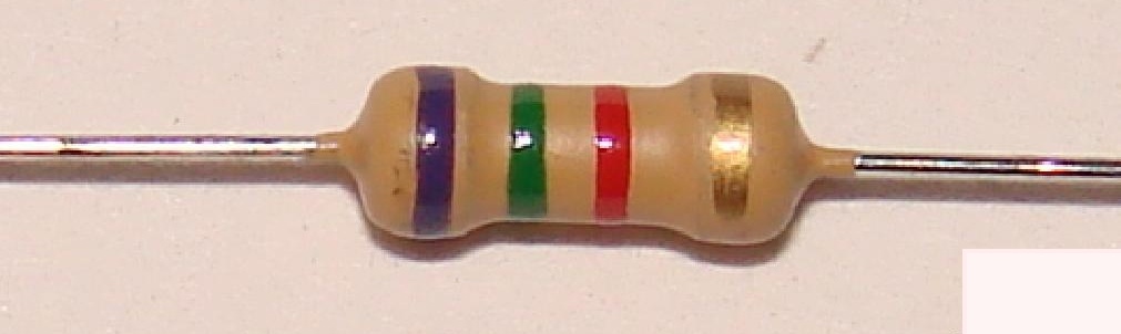 Резистор имп. 0,25Вт 7,5 кОм