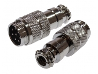 Штекер+гнездо MIC16 8pin 7А 125В кабель/кабель (пара)